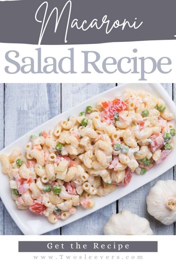 Macaroni Salad Pin with text overlay