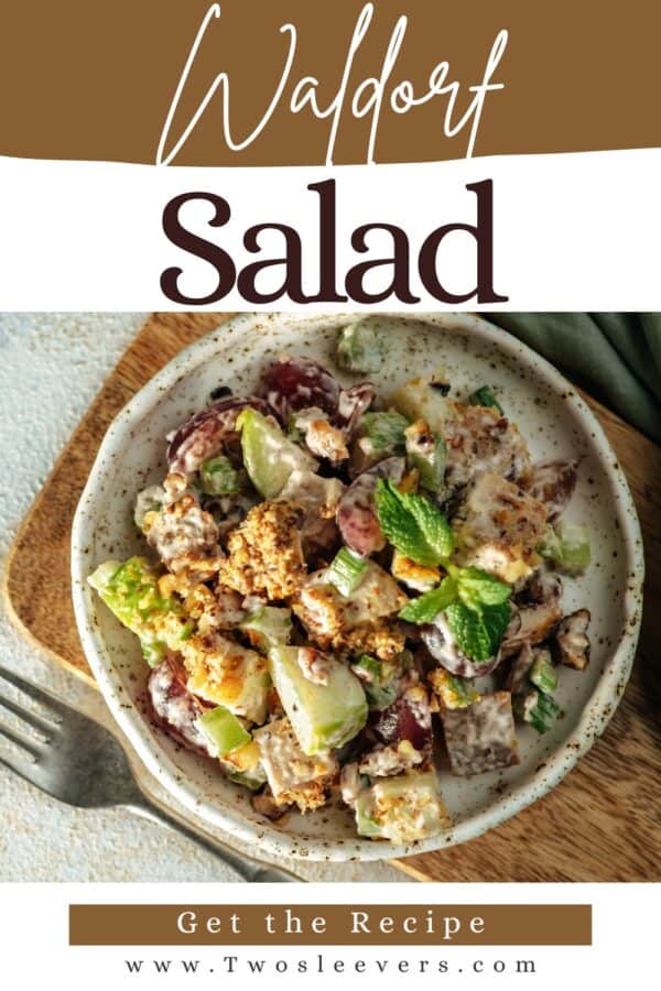 Waldorf Salad Pin with text overlay
