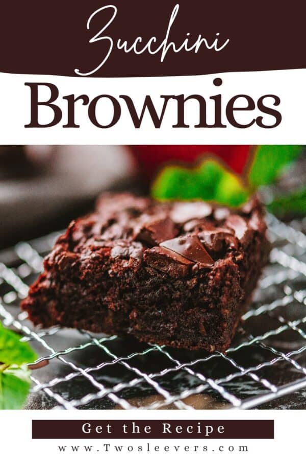 Zucchini Brownies Pin with text overlay