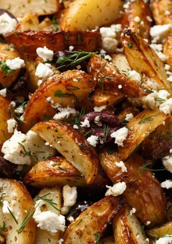 Close up image of Greek Potatoes
