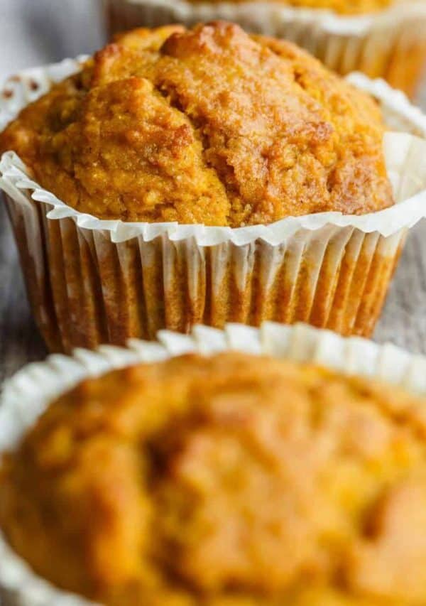 Close up image of Healthy Pumpkin Muffins