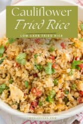 Cauliflower Fried Rice Pin with text overlay
