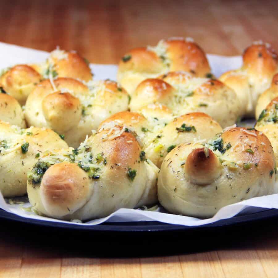 Garlic Knots on a plate