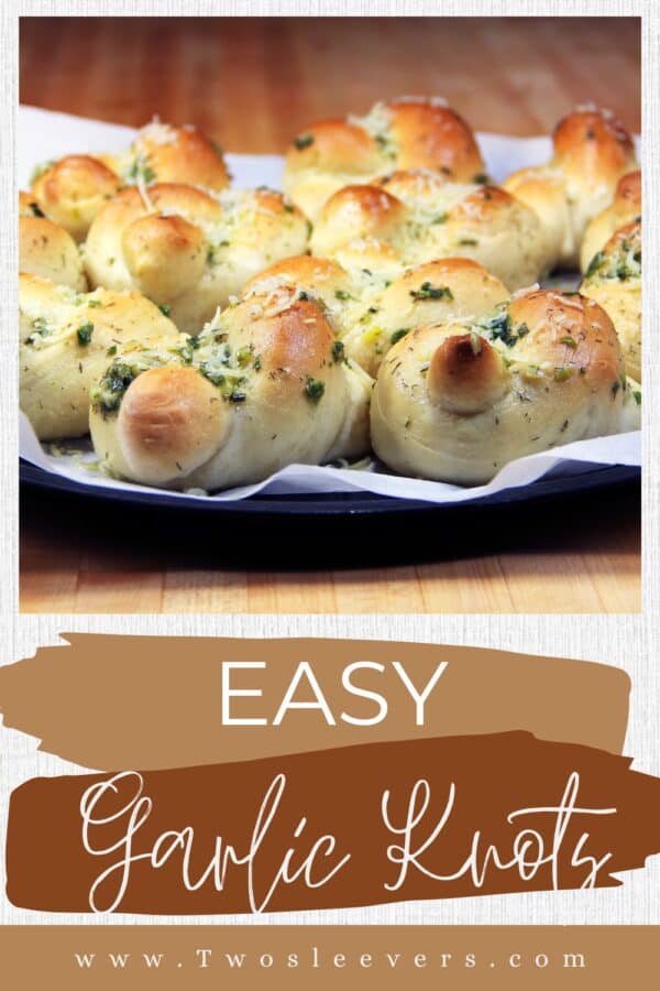 Garlic Knots Pin with text overlay