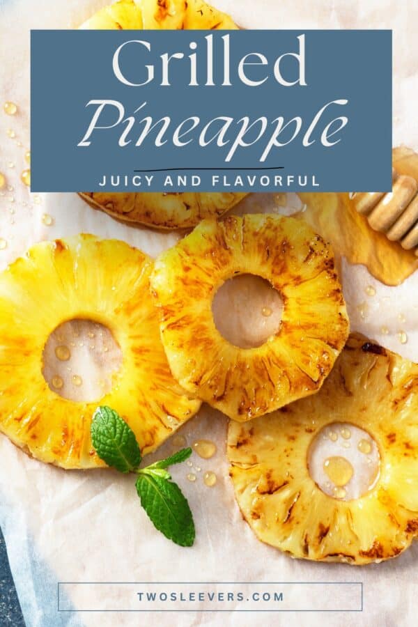 Grilled Pineapple Pin with text overlay