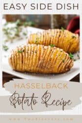 Hasselback Potatoes Pin with text overlay