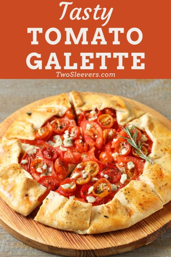 Tomato Galette Pin with text overlay