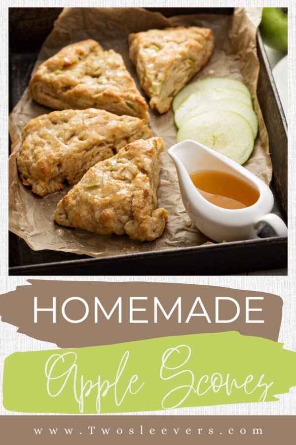 Apple Scones Pin with text overlay