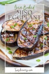 Miso Eggplant Pin with text overlay