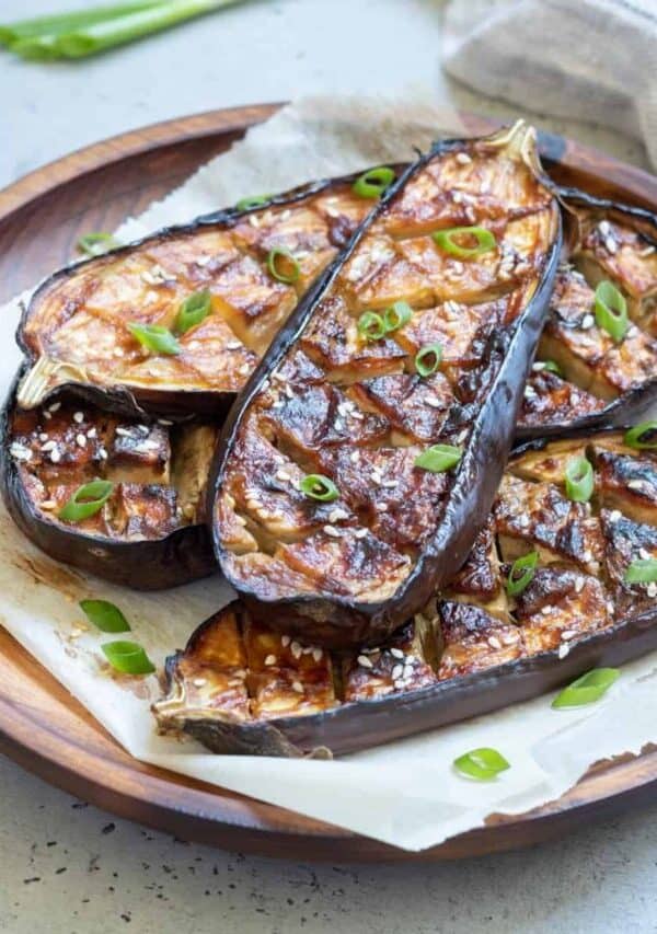 Miso Eggplant on a plate