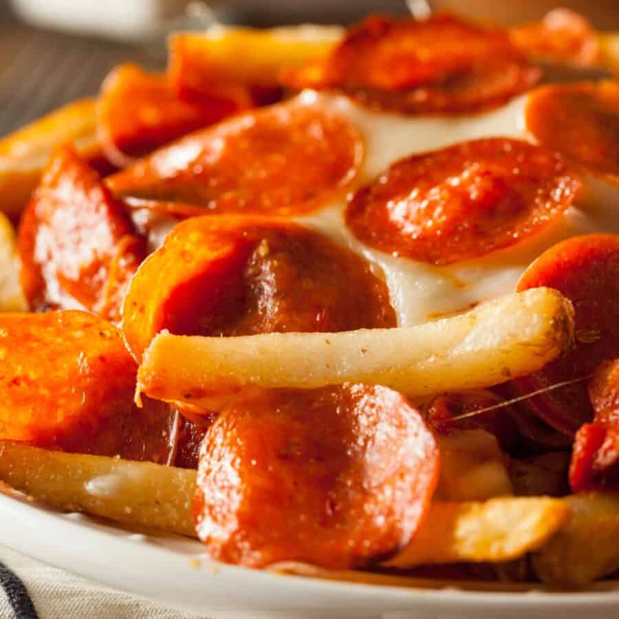 Close up image of Air Fryer Pizza Fries