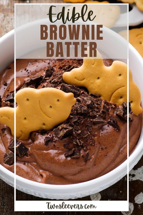 Edible Brownie Batter Pin with text overlay