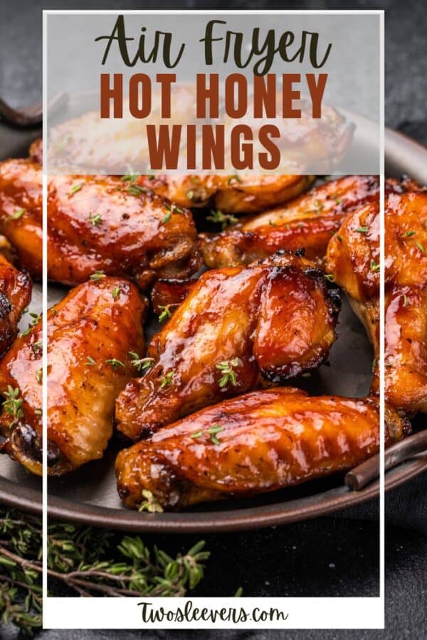 Hot Honey Wings Pin with text overlay
