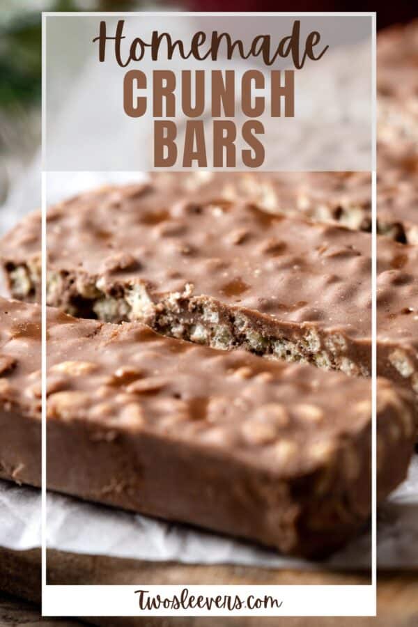 Homemade Crunch Bar Pin with text overlay