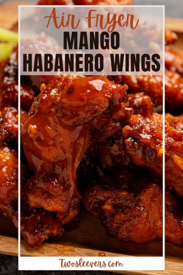 Mango Habanero Wings Pin with text overlay