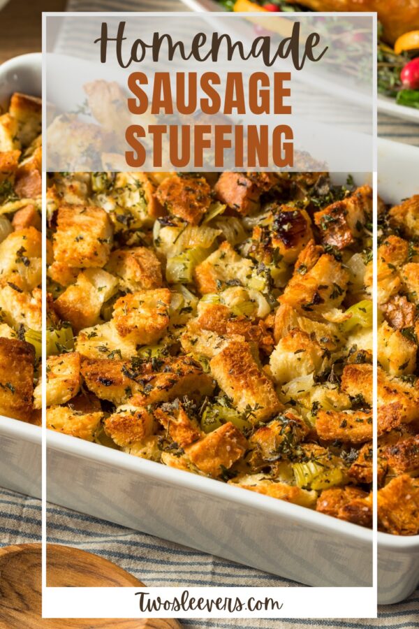 Sausage Stuffing Pin with text overlay