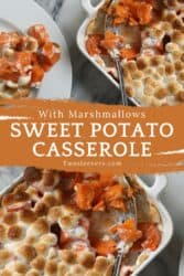 Sweet Potato Casserole Pin with text overlay