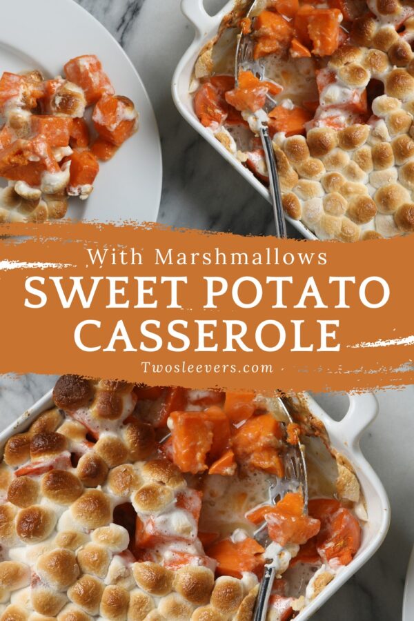 Sweet Potato Casserole Pin with text overlay