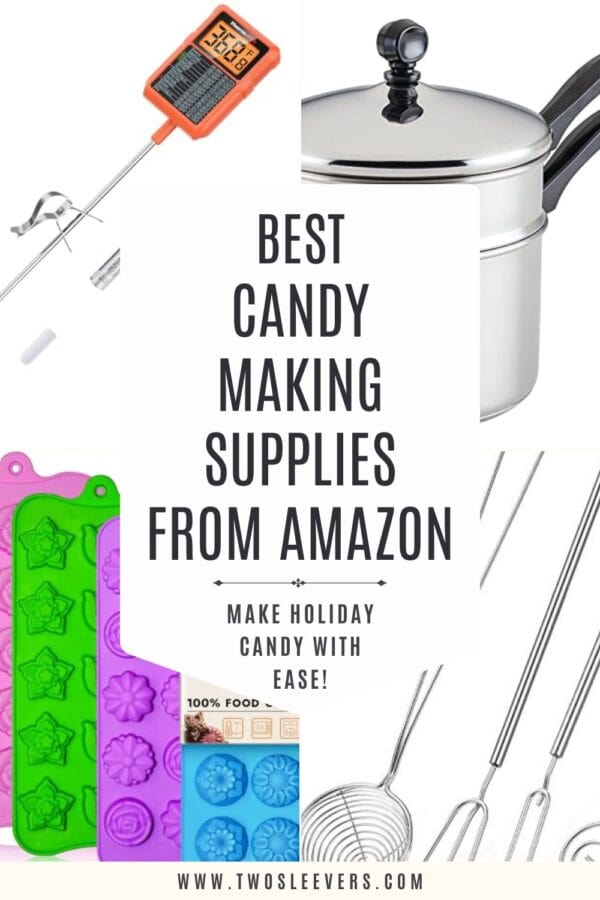 A 4 Part Grid of the best Candy Making Supplies with text overlay