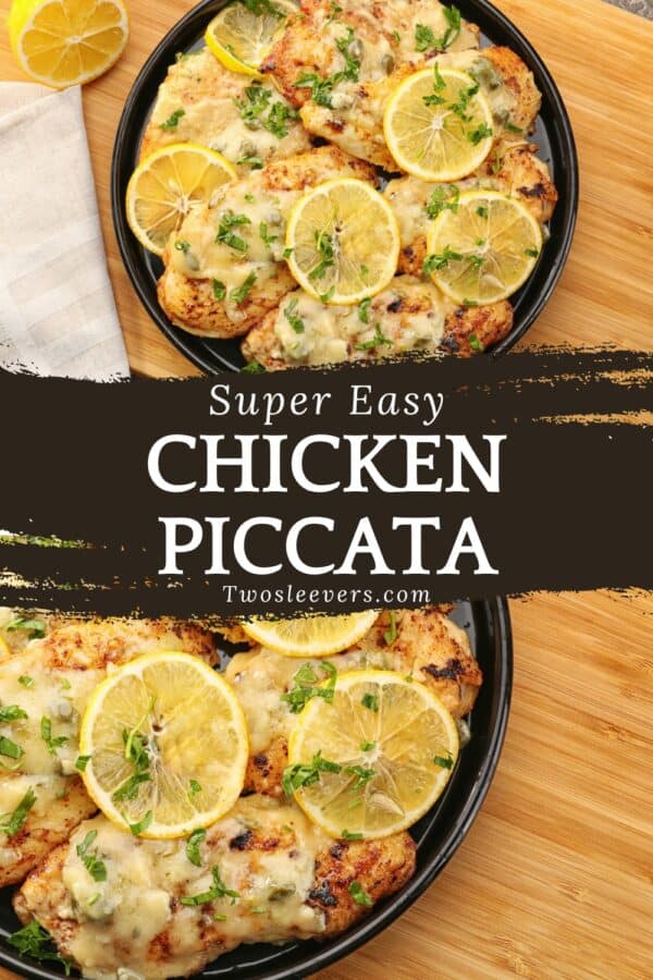 Chicken Piccata Pin with text overlay