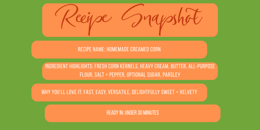 Creamed Corn Recipe snapshot
