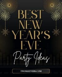 Black and Gold New Year's Eve Party Ideas graphic