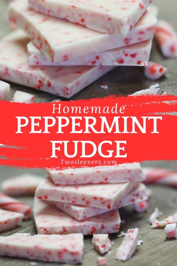 Peppermint Fudge Pin with text overlay