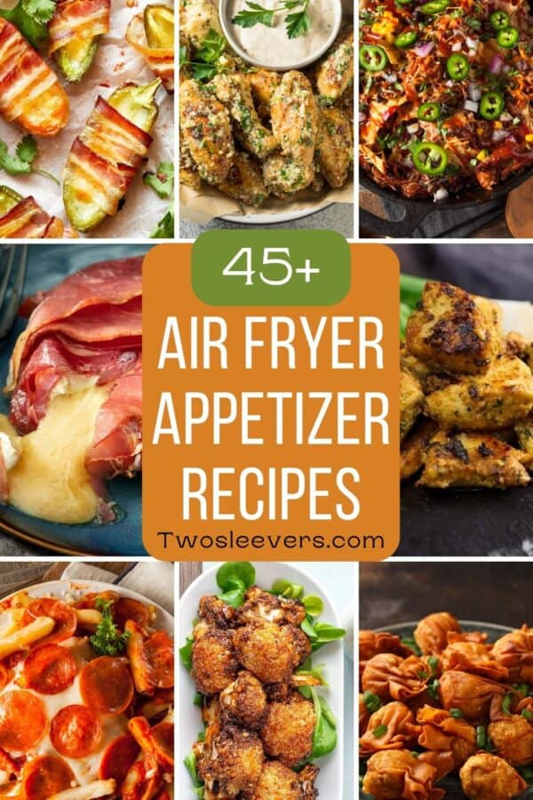 Air Fryer Appetizers collage image with text overlay