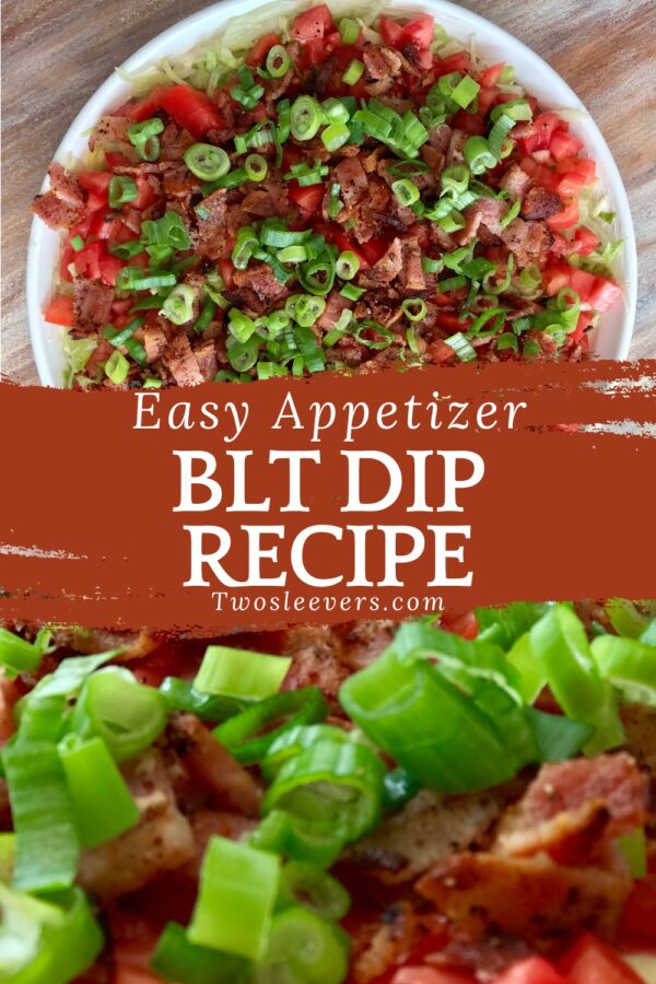 BLT Dip Pin with text overlay