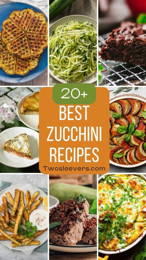 A 9 part grid of the best zucchini recipes with text overlay