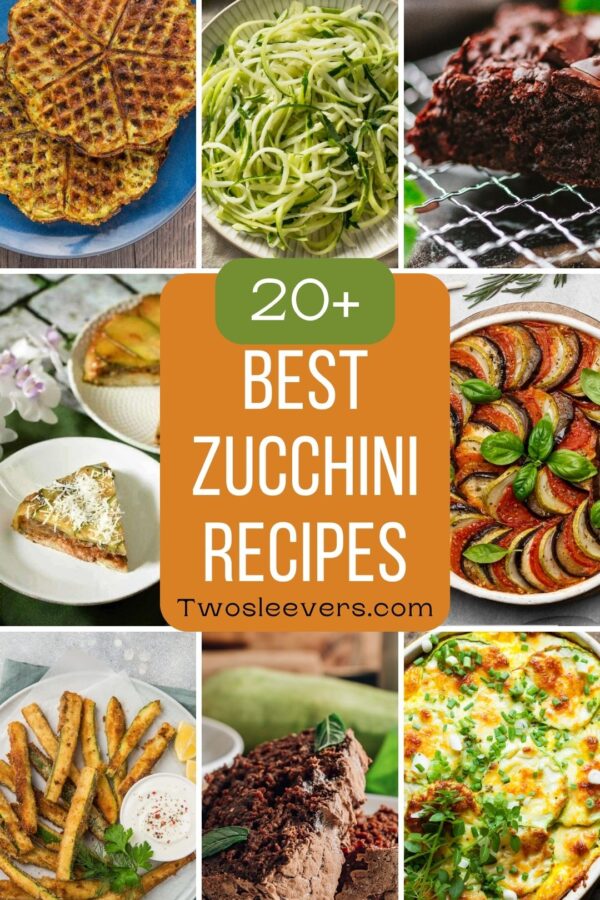 A 9 part grid of the best zucchini recipes with text overlay