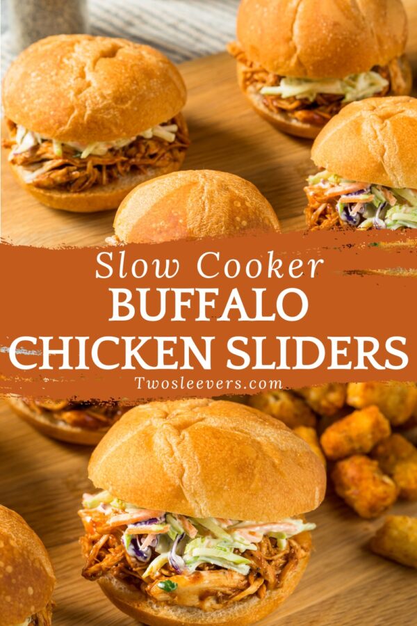 Buffalo Chicken Sliders Pin with text overlay - 4