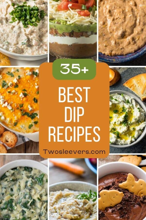 9 part grid of the best dip recipes with text overlay