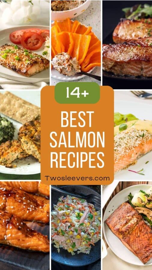 9 part grid of the best salmon recipes with text overlay