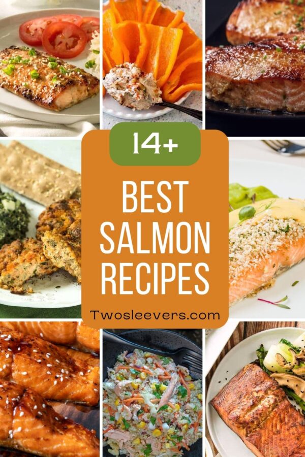 9 part grid of the best salmon recipes with text overlay