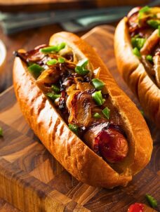 Air Fryer Bacon Wrapped Hot Dogs | Crispy Bacon Hot Dog Recipe