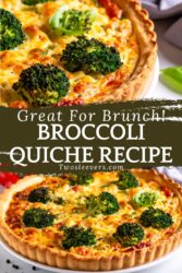 Broccoli Quiche Pin with text overlay - 23