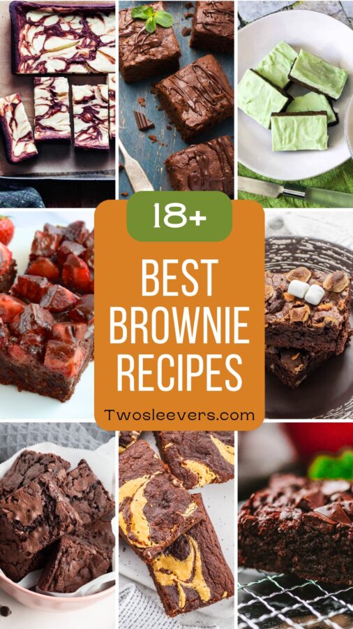 Best Brownie Recipes Grid Image with text overlay