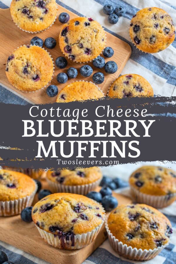 Cottage Cheese Muffins Pin with text overlay