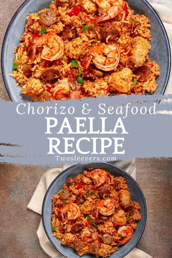 Paella Pin with text overlay