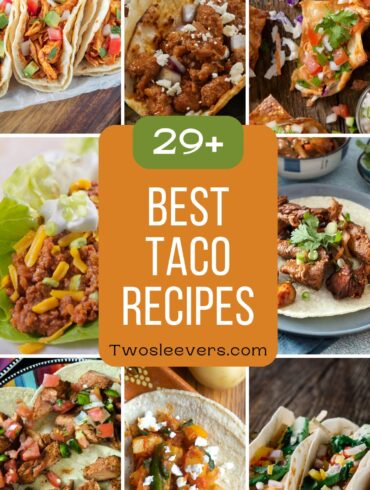 Best Taco Recipes 9 part grid with text overlay
