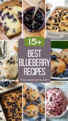 9 part photo grid of the best blueberry recipes with text overlay