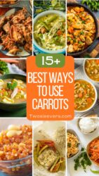 A 9 part grid of the best carrot recipes with text overlay