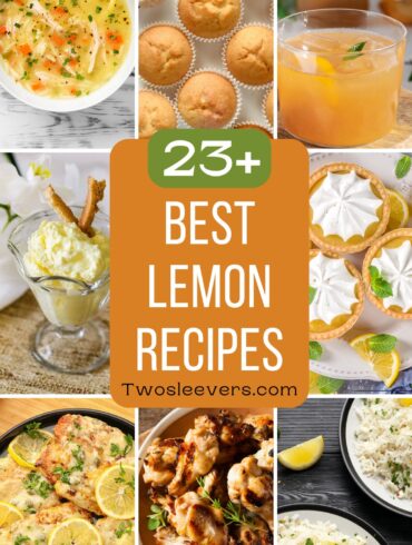 Best Lemon Recipes 9 part grid with text overlay