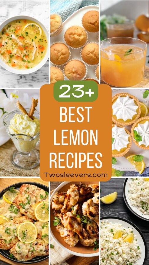 Best Lemon Recipes 9 part grid with text overlay