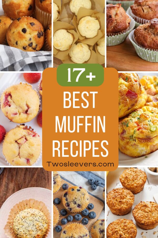 Best Muffin Recipes 9 part image grid with text overlay
