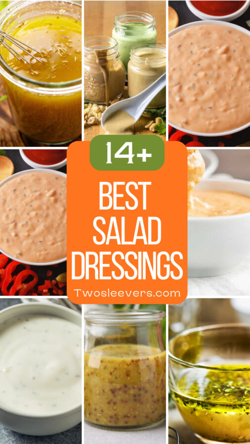 9 part best salad dressing recipes pin with text overlay
