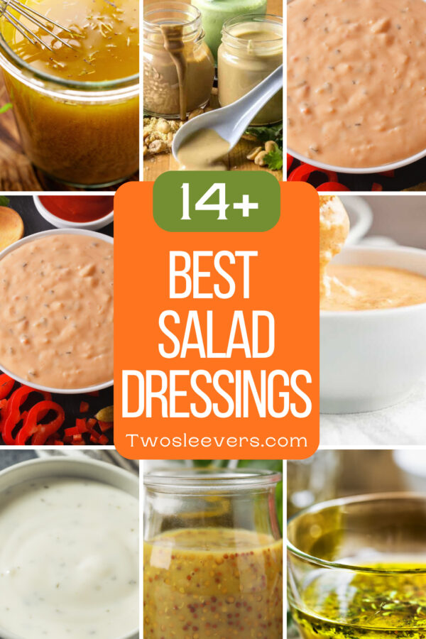 9 part best salad dressing recipes pin with text overlay