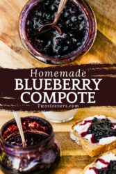 Blueberry Compote Pin with text overlay