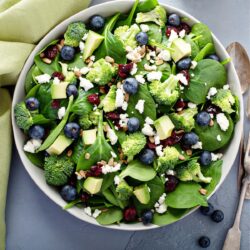 Blueberry Spinach Salad in a bowl